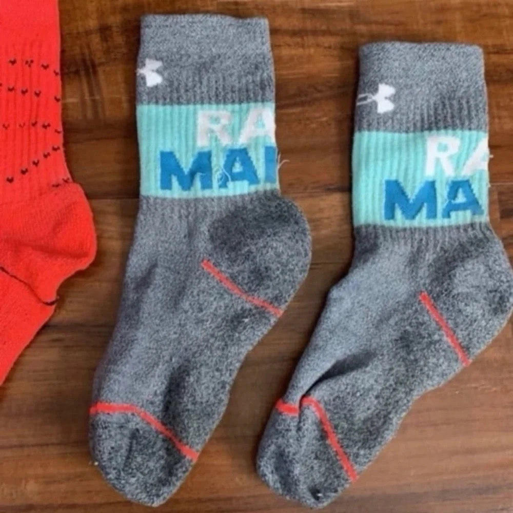 Under Armour Men’s Crew Socks Pack - Orange, Gray, Black, White